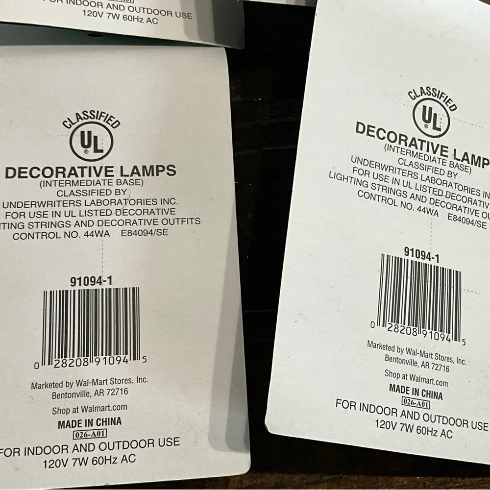 Vintage Lot of 4 Unopened Holiday Time Christmas Light Bulbs Multicolor C9